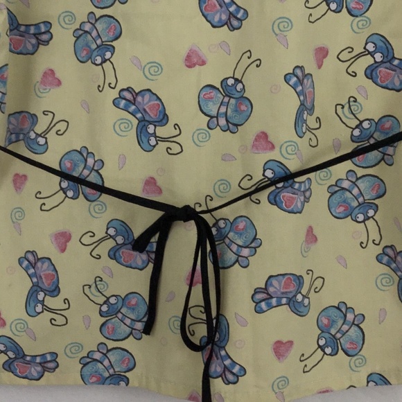 Absolute Women's Scrub Top Butterflies Hearts M - Picture 6 of 6